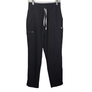 FIGS Black Scrub Pants Womens M Elastic Waist Drawstring Medical Technical